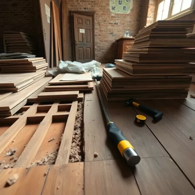 Remont podłogi w kamienicy